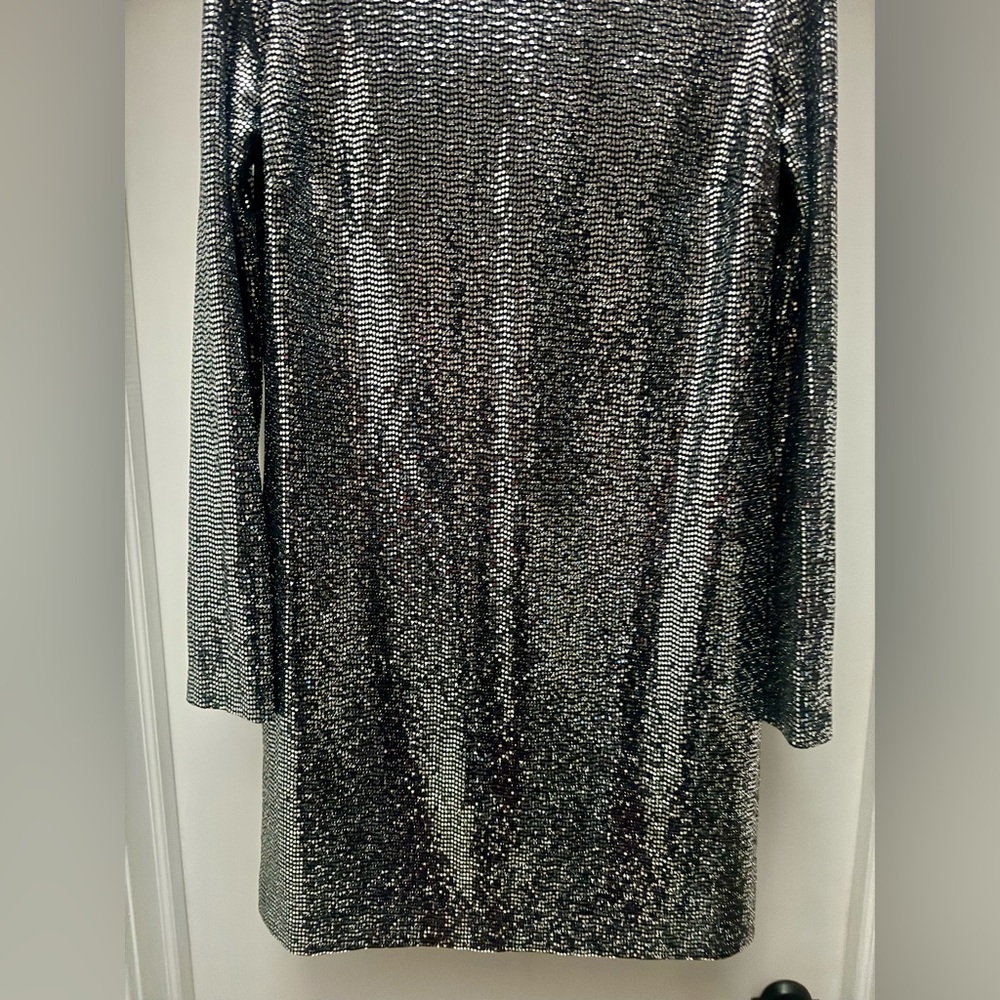 Retail $4800 New Gucci Laminated Lizard Dress With Open Back In Black Silver - Picture 11 of 15